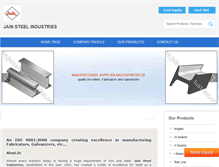 Tablet Screenshot of jainsteelindustries.com